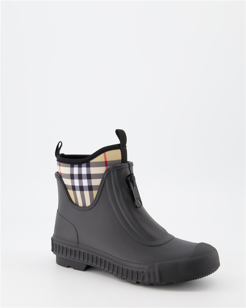 Sneakers Checked ankle boots Black Burberry Black Women