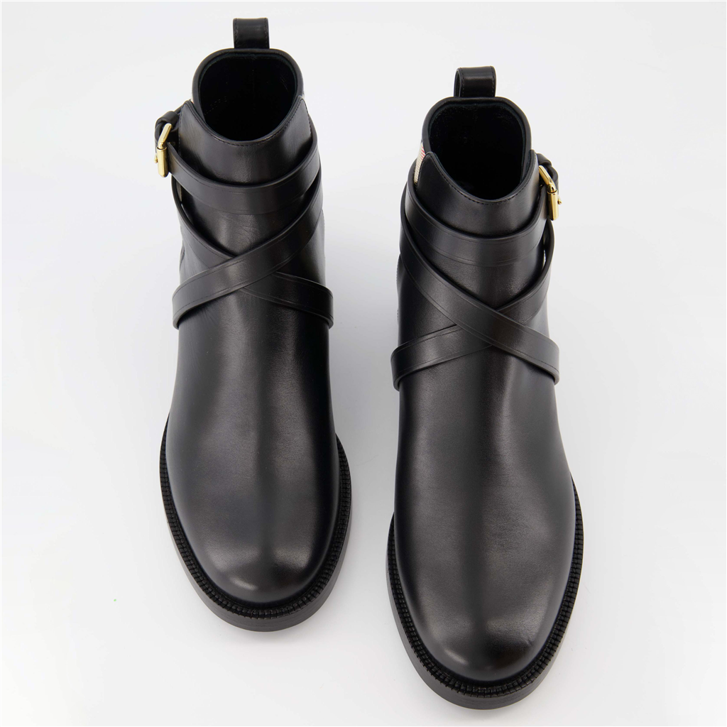 Sneakers Checked ankle boots Burberry Black Women