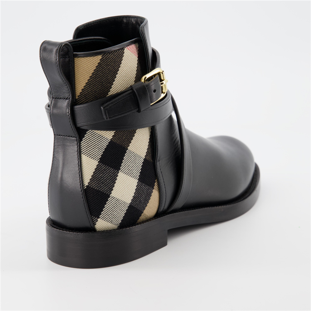 Sneakers Checked ankle boots Burberry Black Women