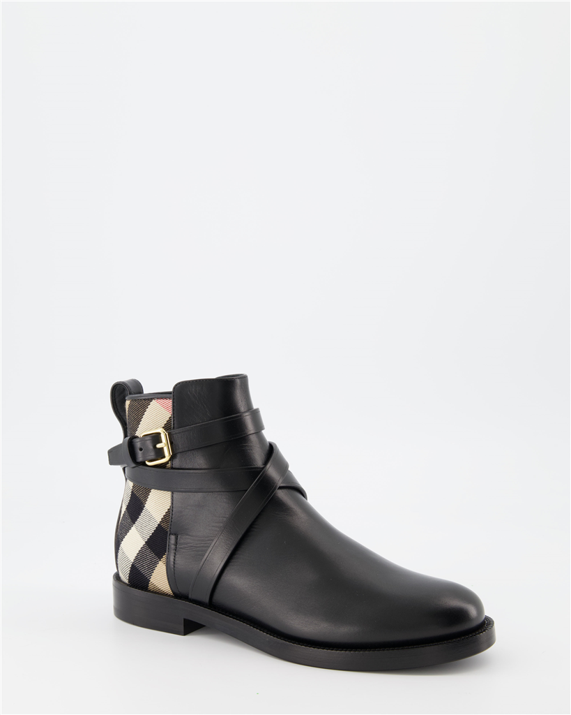 Sneakers Checked ankle boots Burberry Black Women