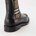 Boots and ankle boots Checked ankle boots Burberry Black Man