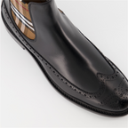 Boots and ankle boots Checked ankle boots Burberry Black Man