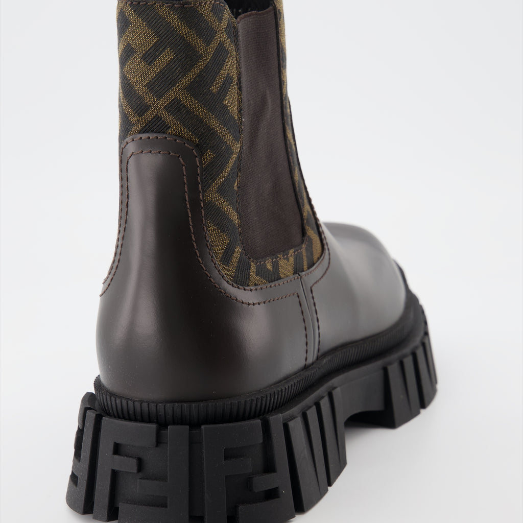 Boots and ankle boots FF ankle boots Fendi Black Man