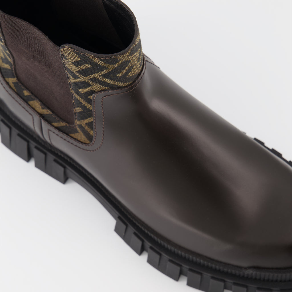 Boots and ankle boots FF ankle boots Fendi Black Man