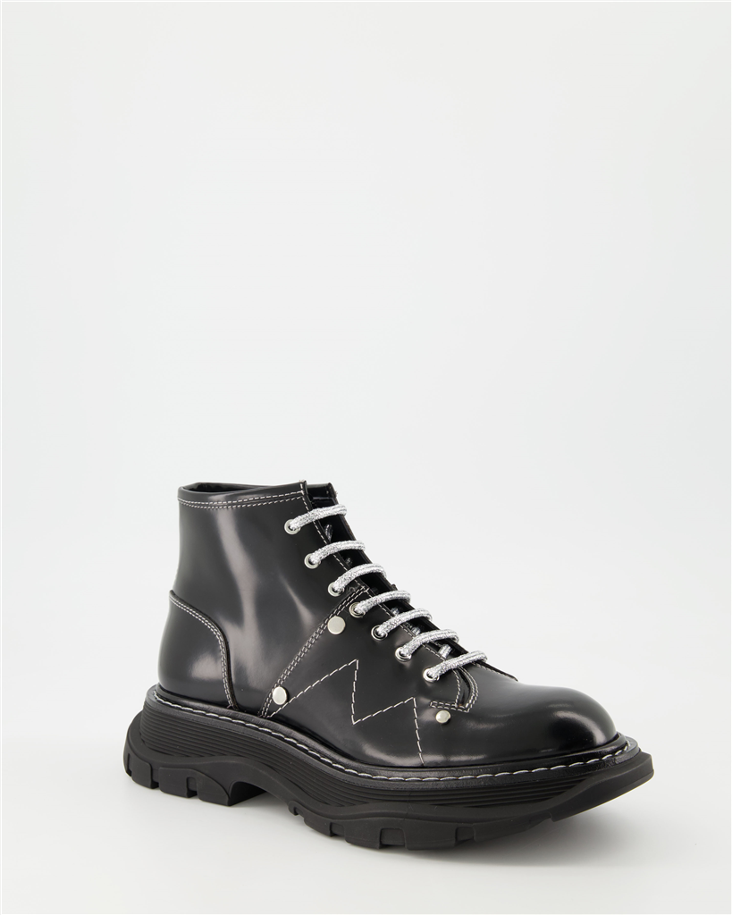 Ankle boots Leather ankle boots Alexander McQueen Black Women