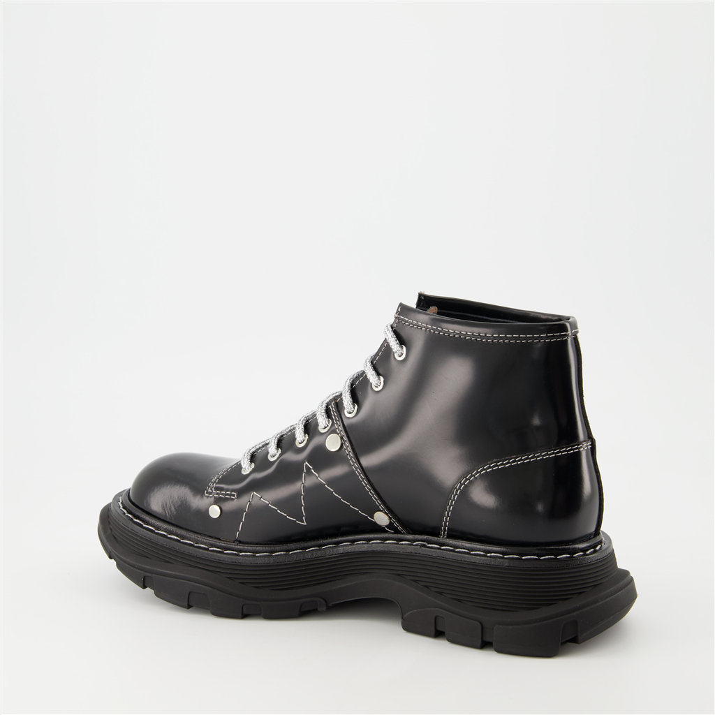 Ankle boots Leather ankle boots Alexander McQueen Black Women