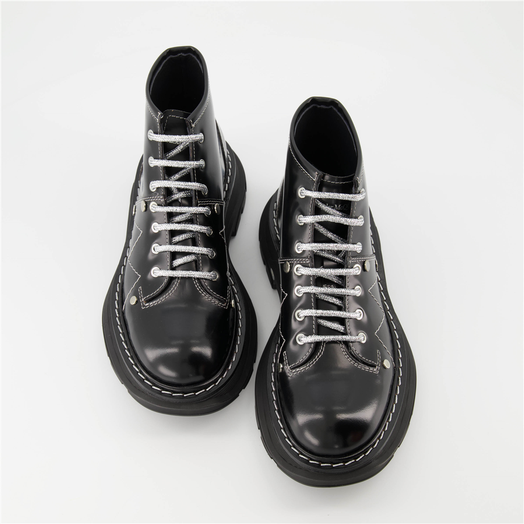 Ankle boots Leather ankle boots Alexander McQueen Black Women