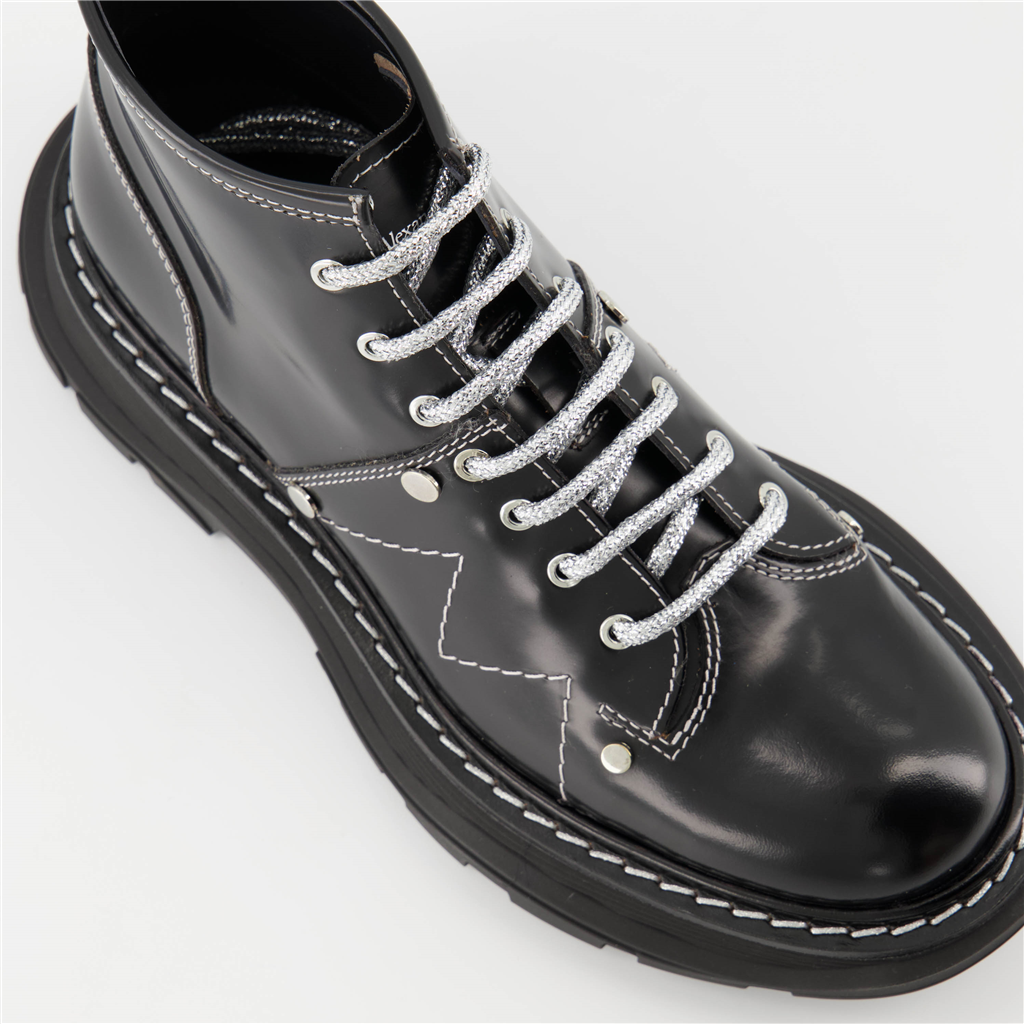 Ankle boots Leather ankle boots Alexander McQueen Black Women