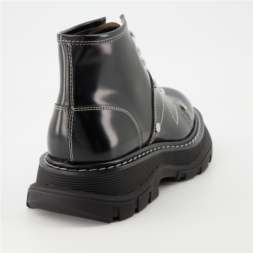 Ankle boots Leather ankle boots Alexander McQueen Black Women