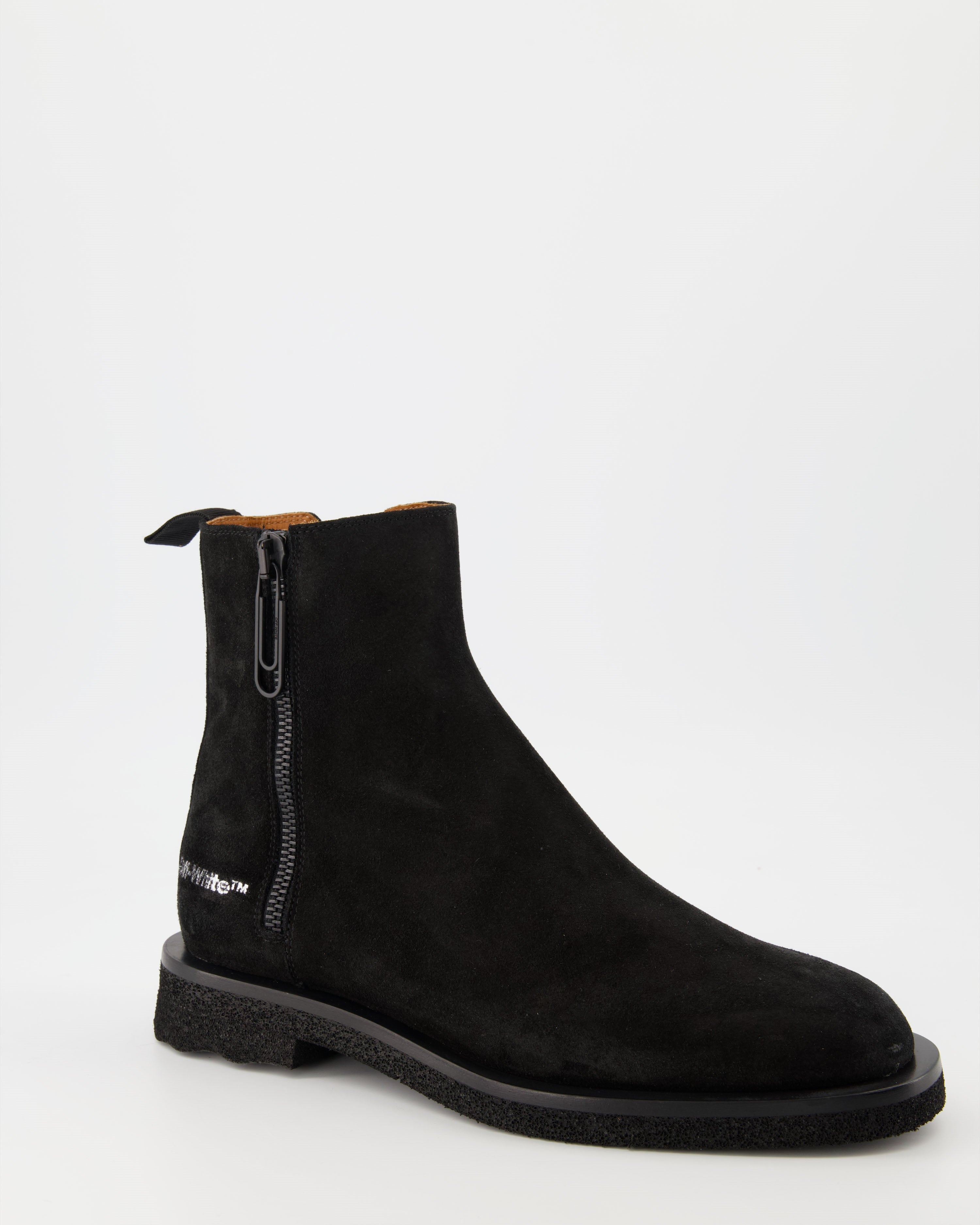 Boots and ankle boots Suede ankle boots Off-White Black Man