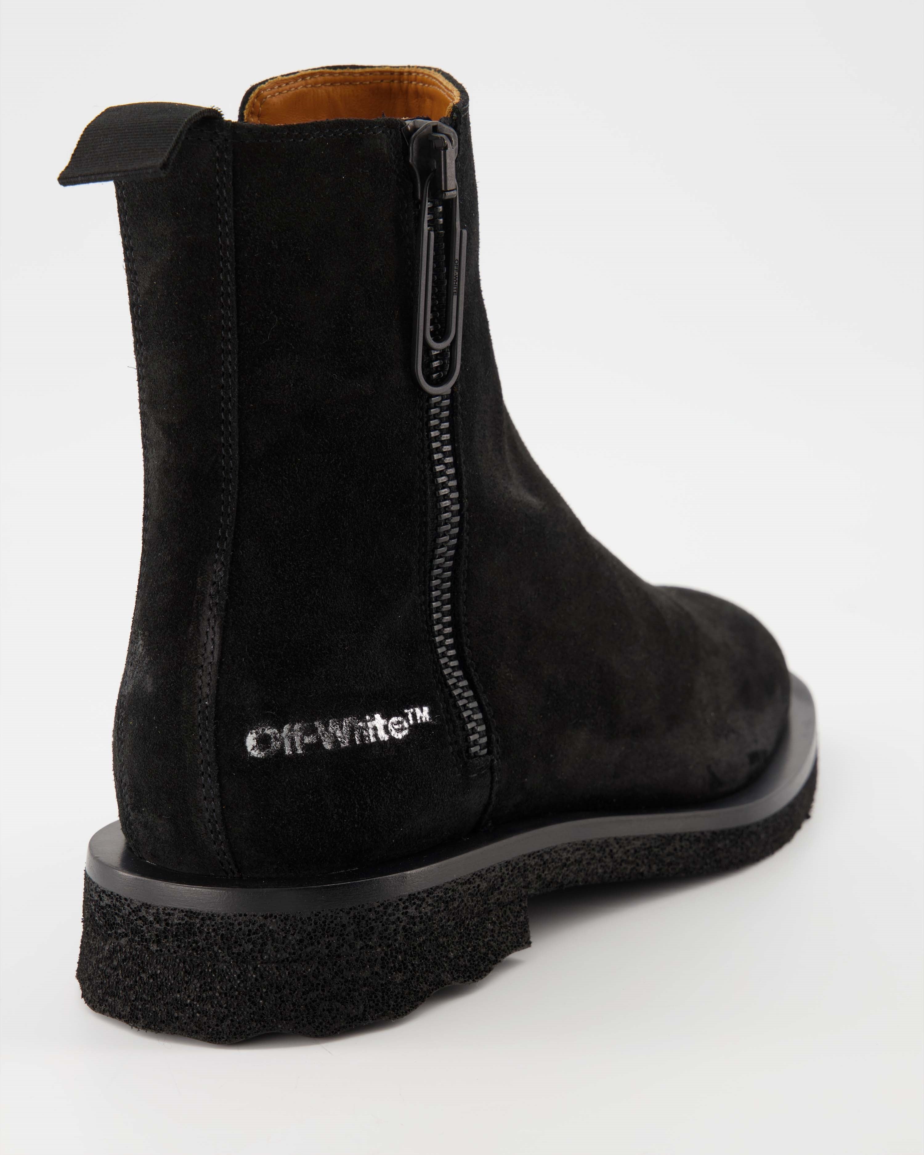 Boots and ankle boots Suede ankle boots Off-White Black Man