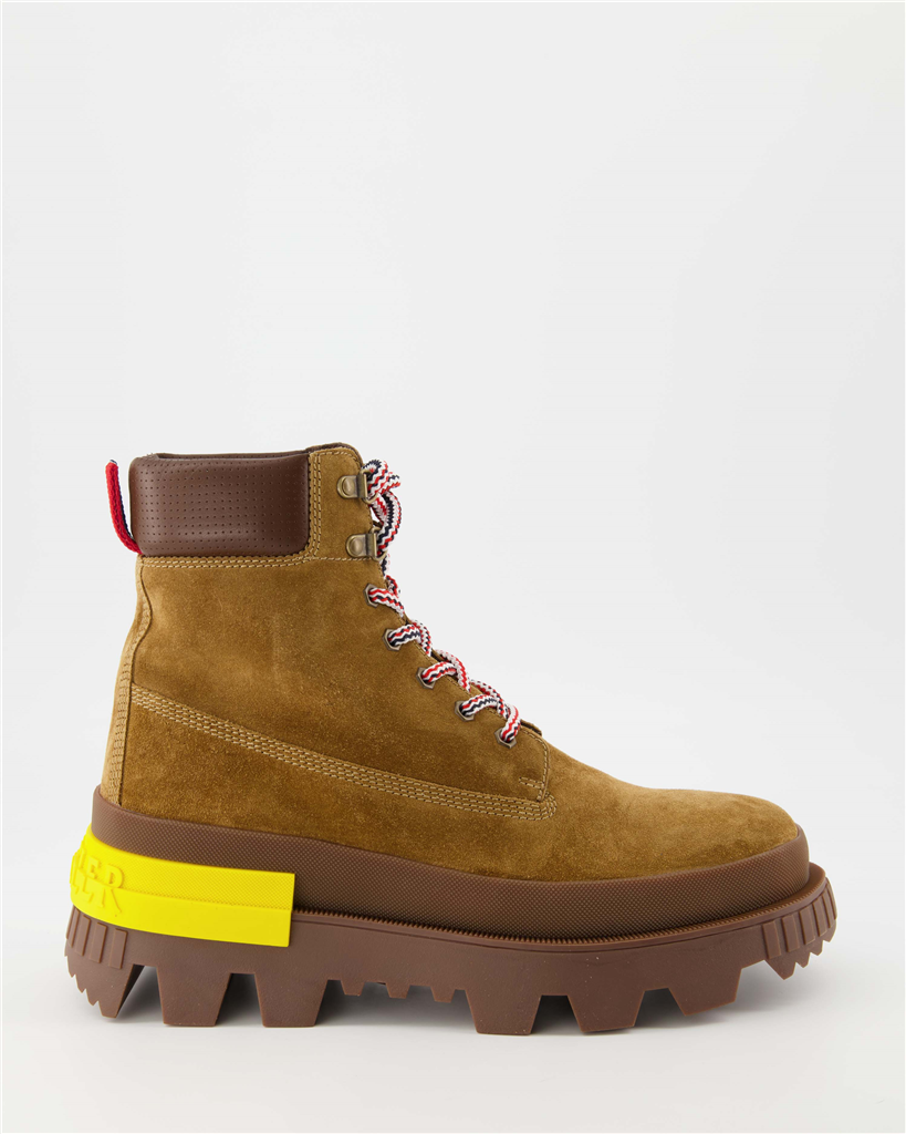 Boots and ankle boots Suede ankle boots Moncler Brown Man