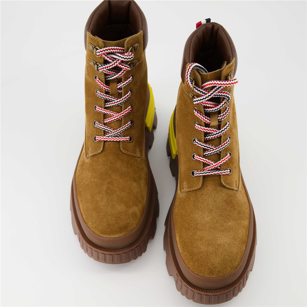 Boots and ankle boots Suede ankle boots Moncler Brown Man