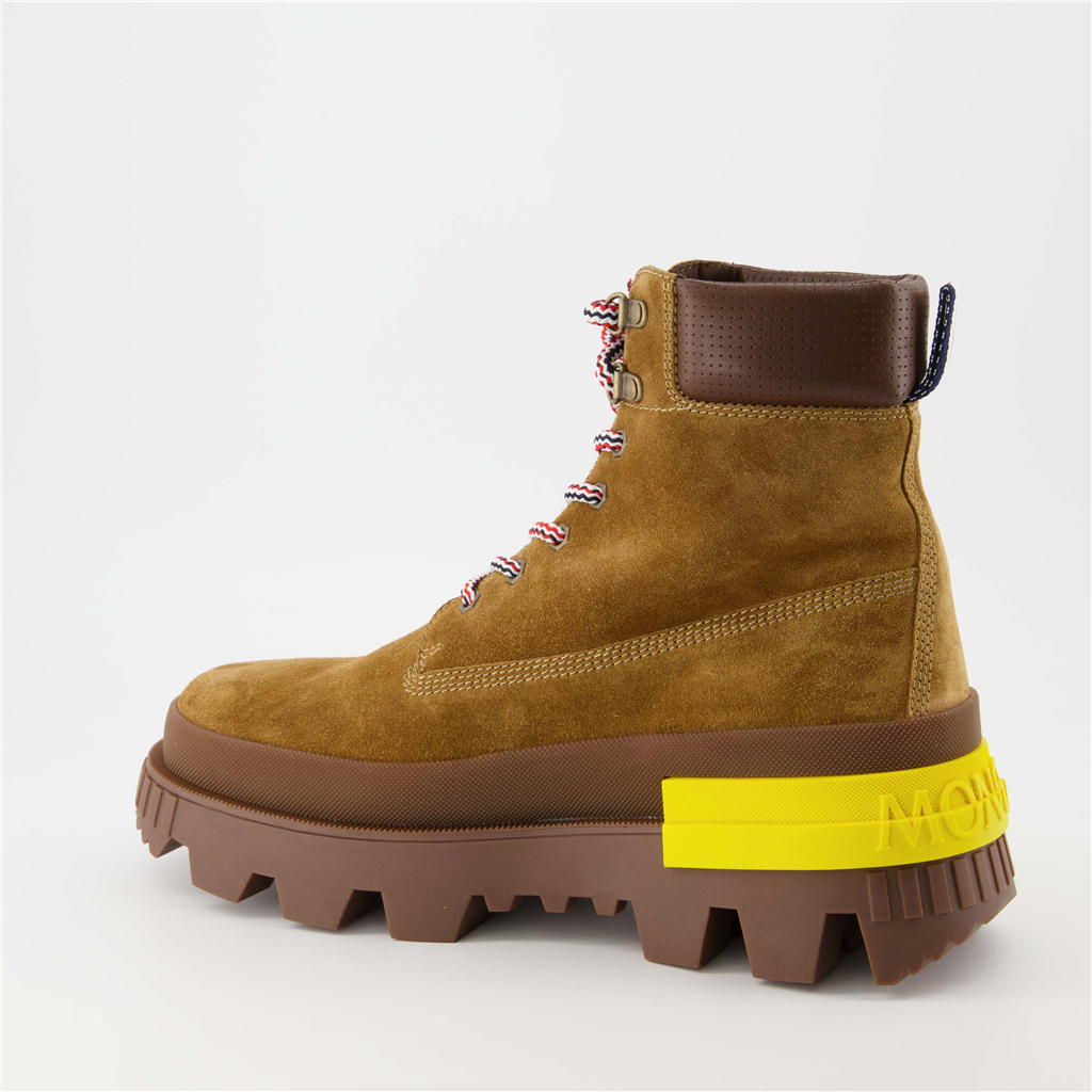 Boots and ankle boots Suede ankle boots Moncler Brown Man