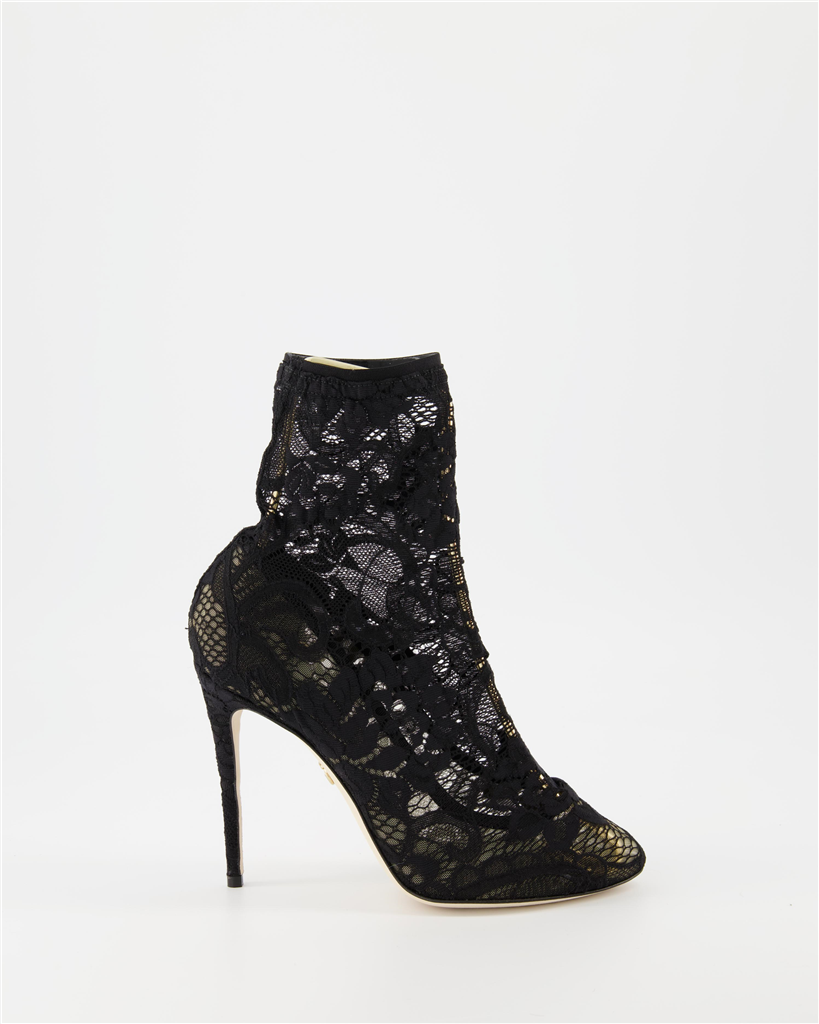Heels Lace ankle boots Dolce & Gabbana Black Women