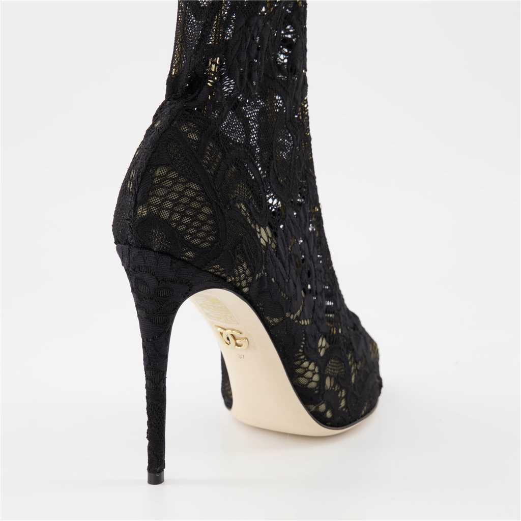 Heels Lace ankle boots Dolce & Gabbana Black Women