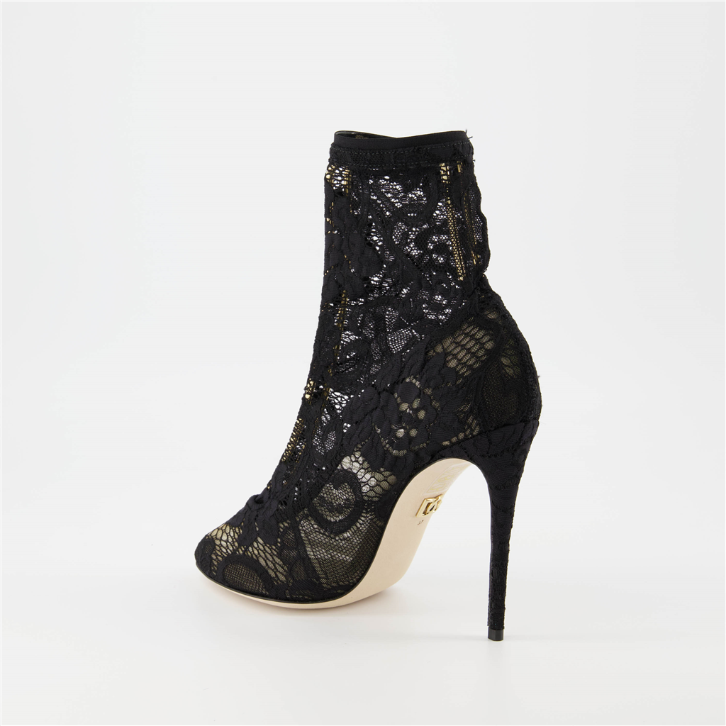 Heels Lace ankle boots Dolce & Gabbana Black Women