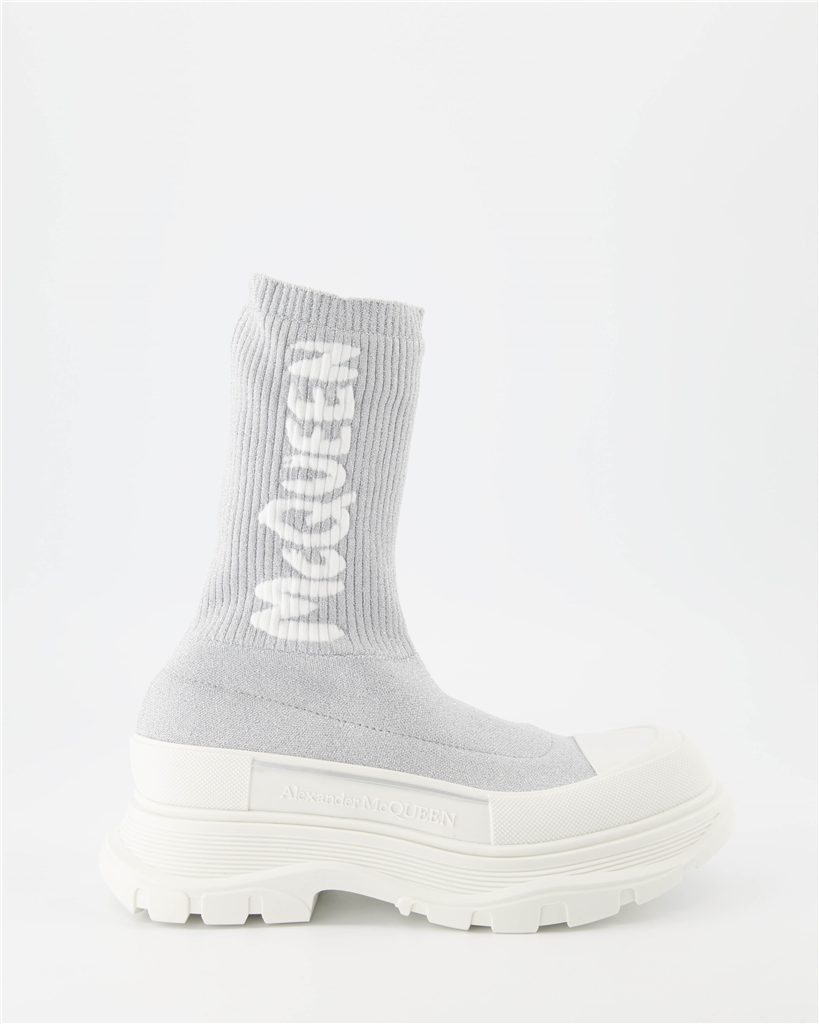 Ankle boots Graffiti ankle boots Alexander McQueen Silver Women