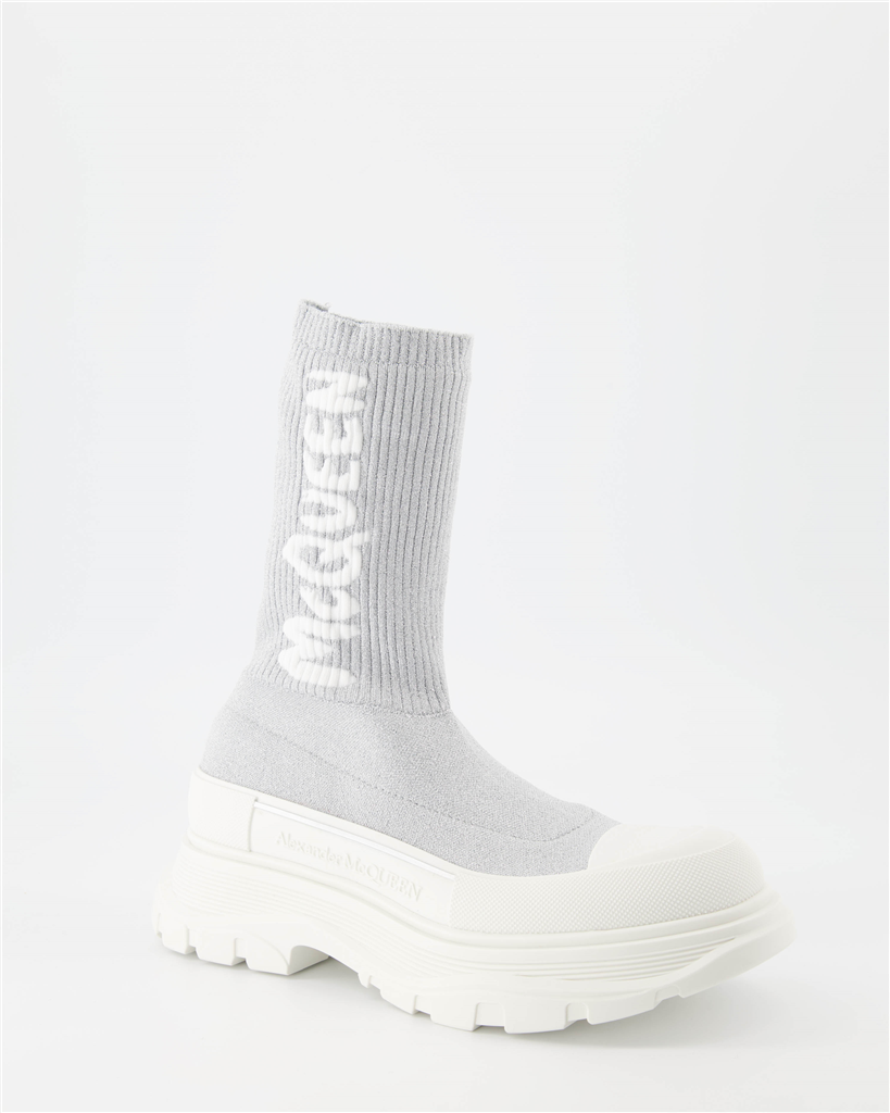 Ankle boots Graffiti ankle boots Alexander McQueen Silver Women