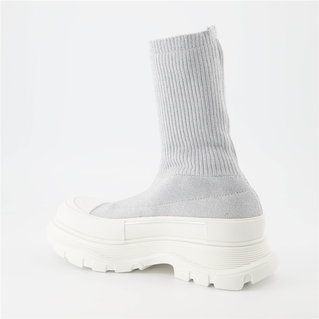 Ankle boots Graffiti ankle boots Alexander McQueen Silver Women