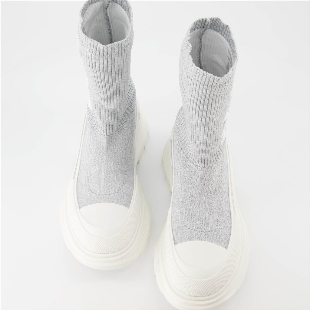 Ankle boots Graffiti ankle boots Alexander McQueen Silver Women