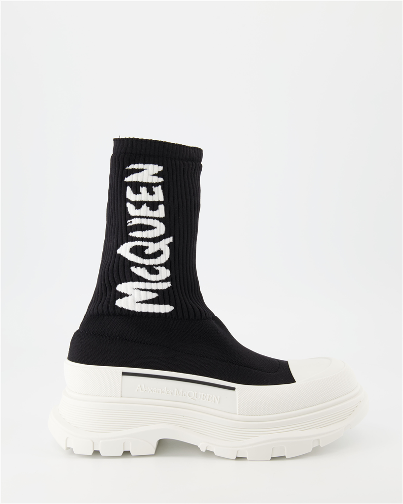 Sneakers Graffiti ankle boots Alexander McQueen Black Women
