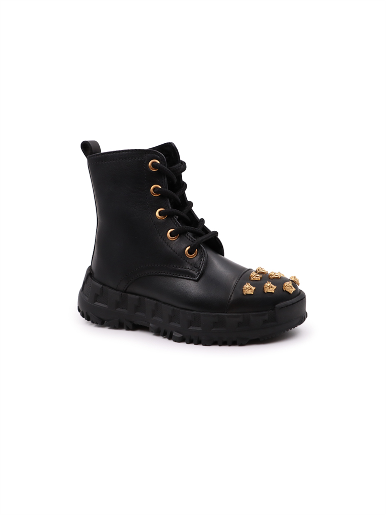 Shoes Medusa Stud Ankle Boots Versace Black Kids