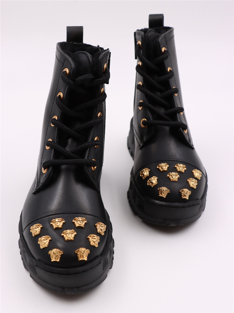 Shoes Medusa Stud Ankle Boots Versace Black Kids