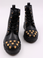 Shoes Medusa Stud Ankle Boots Versace Black Kids