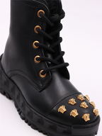 Shoes Medusa Stud Ankle Boots Versace Black Kids