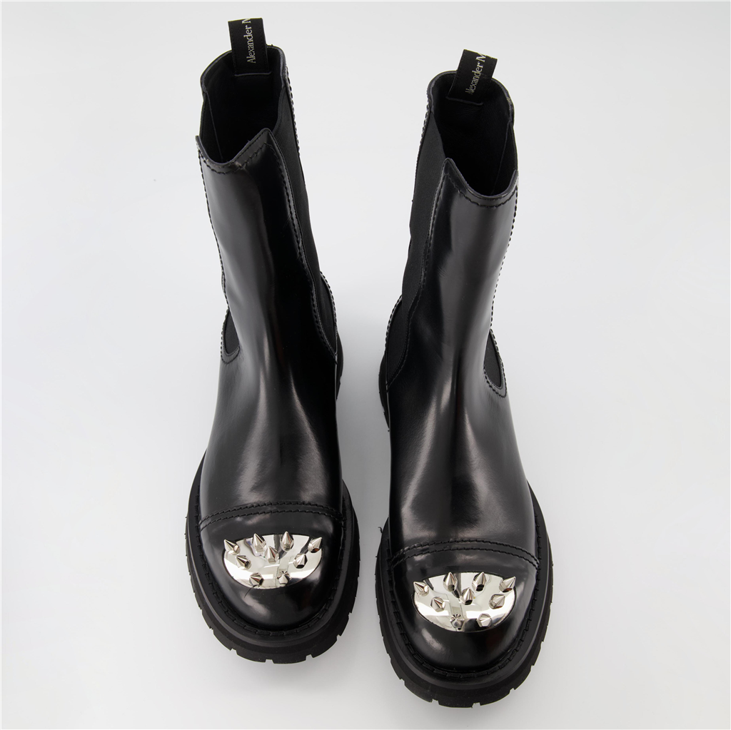 Boots and ankle boots Punk ankle boots Alexander McQueen Black Man