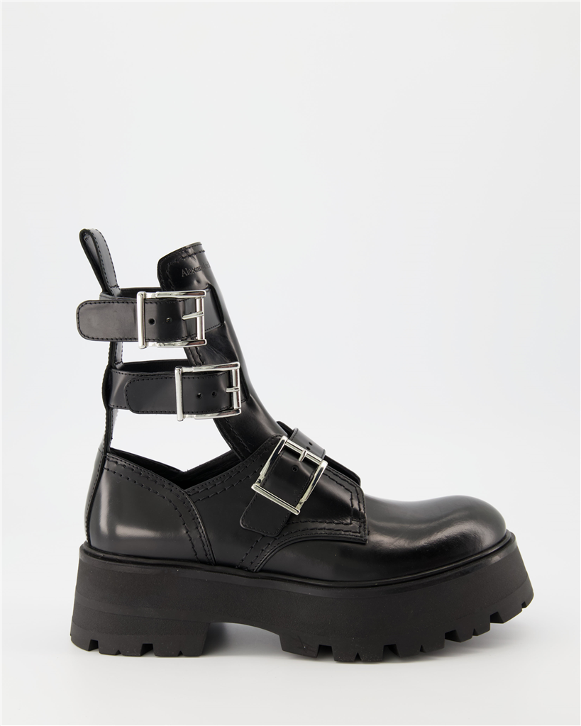 Ankle boots Rave Buckle Ankle Boots Alexander McQueen Black Women