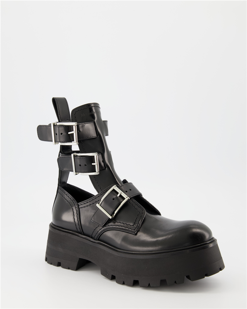 Ankle boots Rave Buckle Ankle Boots Alexander McQueen Black Women