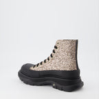 Bottines Bottines Tread Slick Alexander McQueen Doré Femme