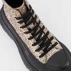 Bottines Bottines Tread Slick Alexander McQueen Doré Femme