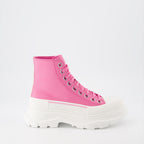 Bottines Bottines Tread Slick Alexander McQueen Rose Femme