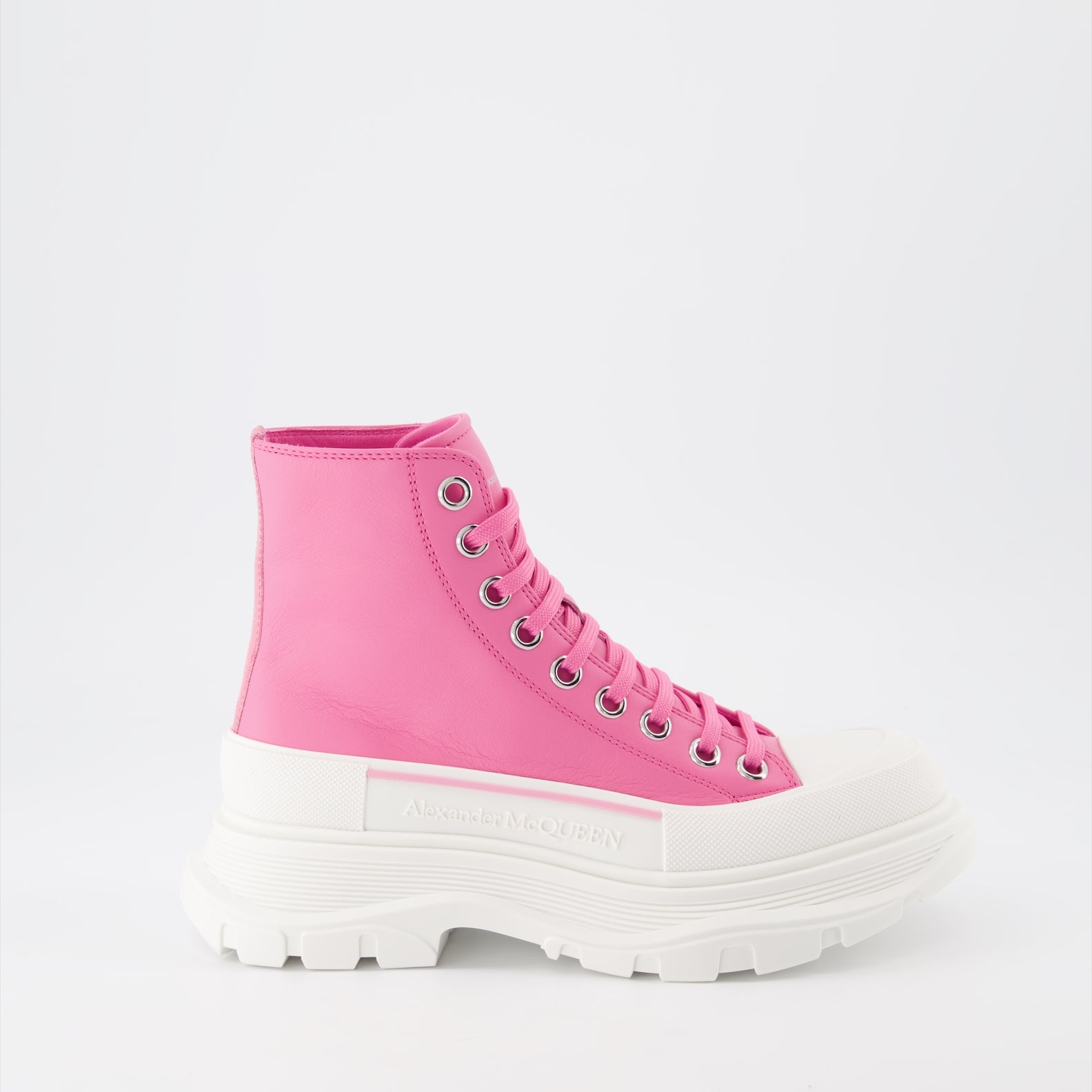 Bottines Bottines Tread Slick Alexander McQueen Rose Femme