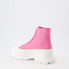 Bottines Bottines Tread Slick Alexander McQueen Rose Femme