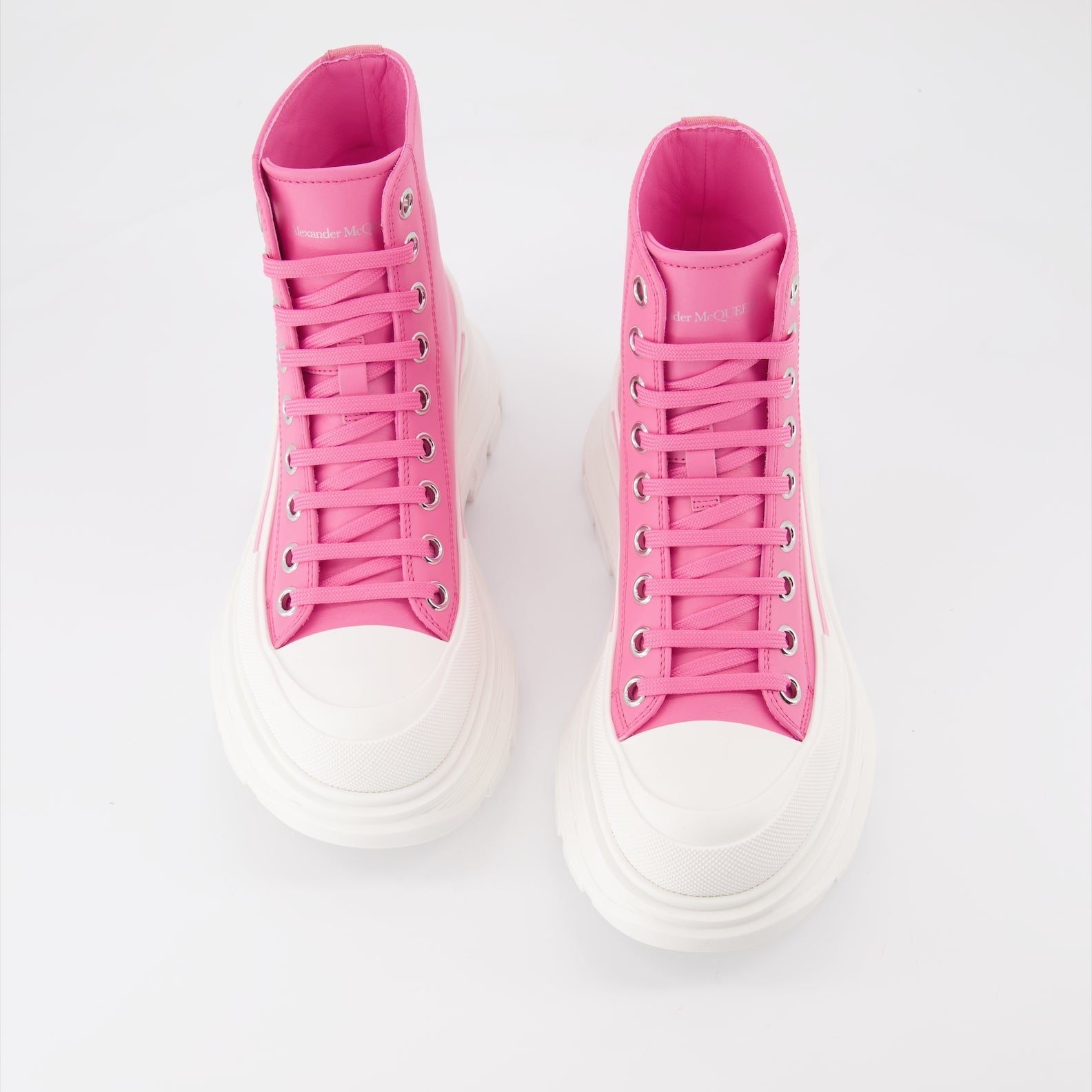 Bottines Bottines Tread Slick Alexander McQueen Rose Femme