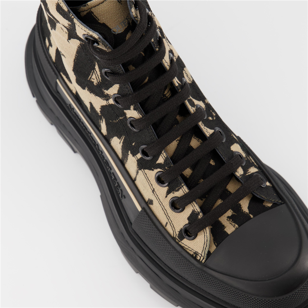 Bottes et bottines Bottines Tread Slick Graffiti Alexander McQueen Beige Homme