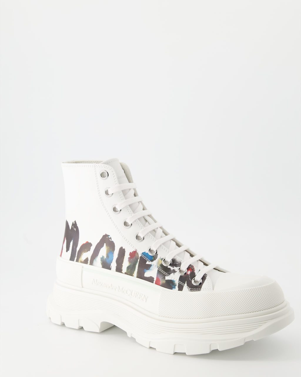 Bottes et bottines Bottines Tread Slick Alexander McQueen Blanc Homme