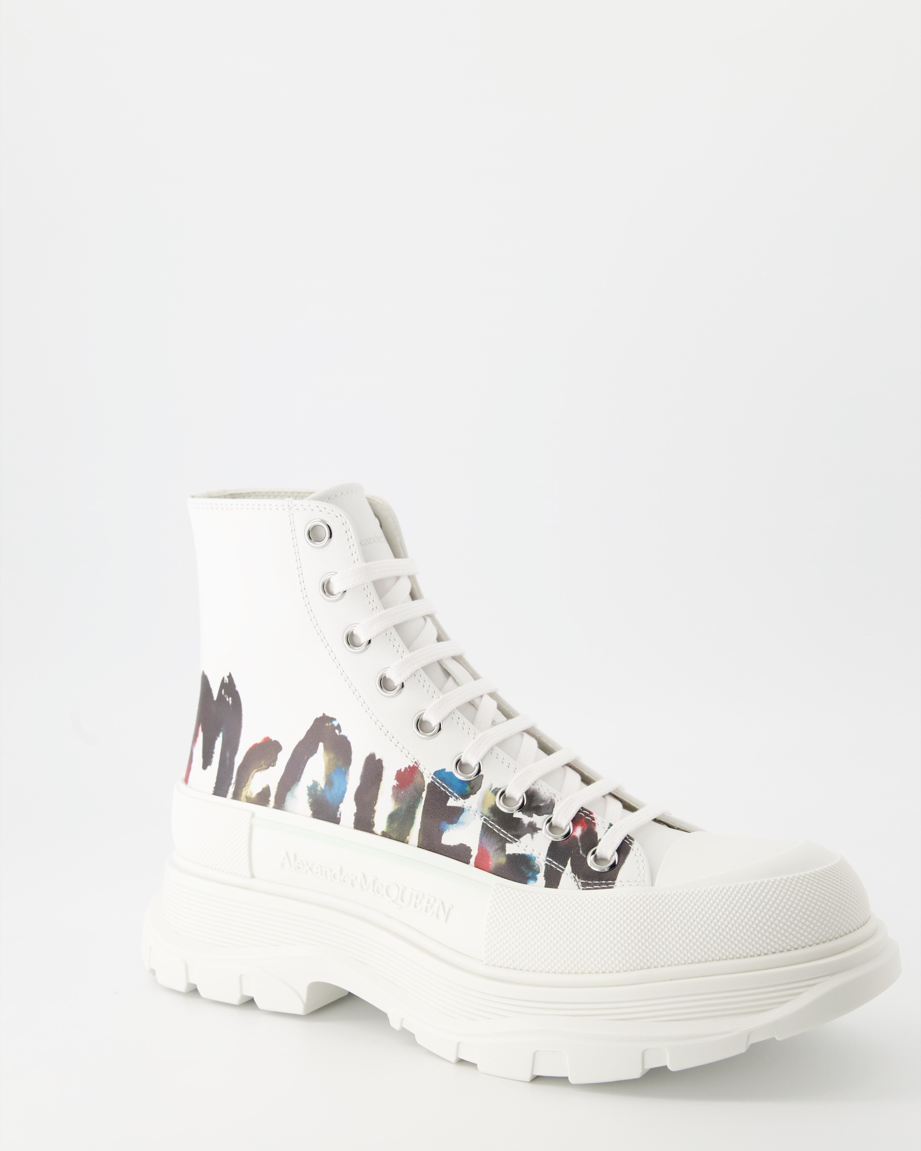 Bottes et bottines Bottines Tread Slick Alexander McQueen Blanc Homme