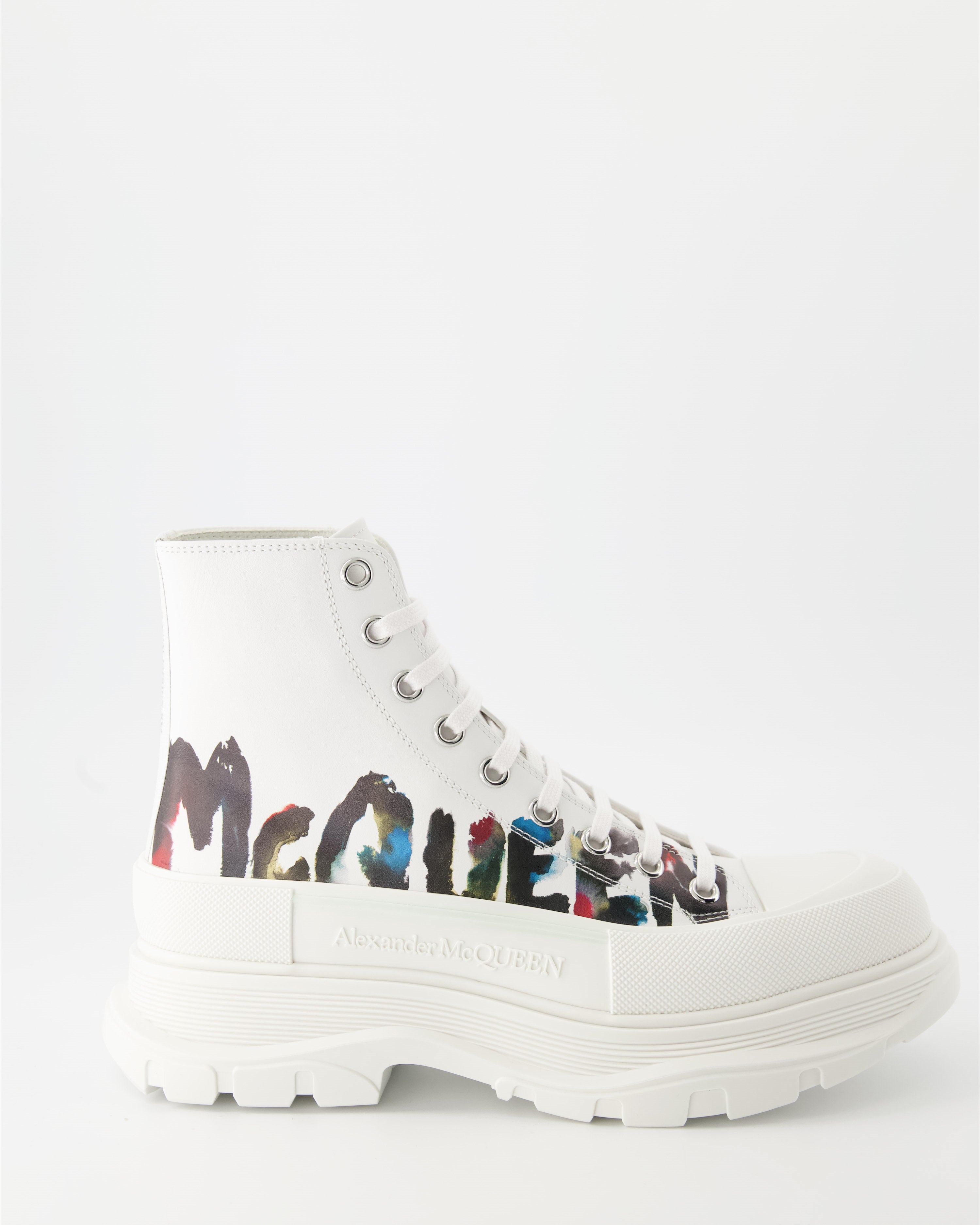 Bottes et bottines Bottines Tread Slick Alexander McQueen Blanc Homme