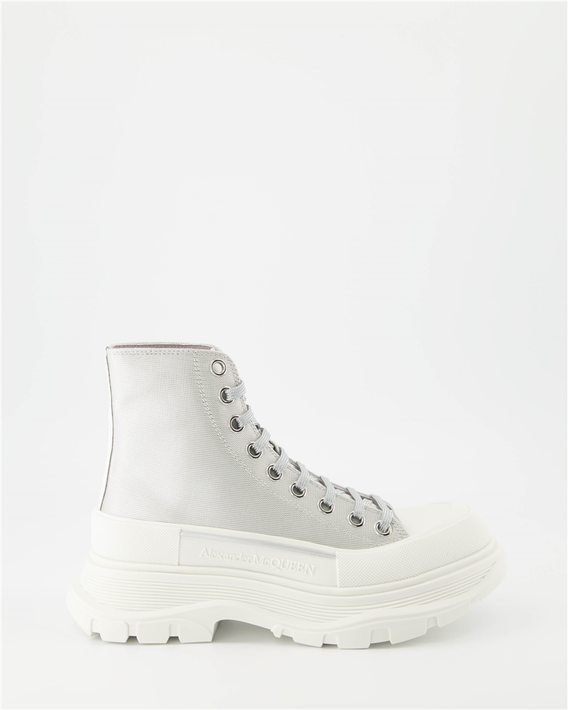 Bottines Bottines Tread Slick Alexander McQueen Gris Femme
