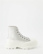 Bottines Bottines Tread Slick Alexander McQueen Gris Femme