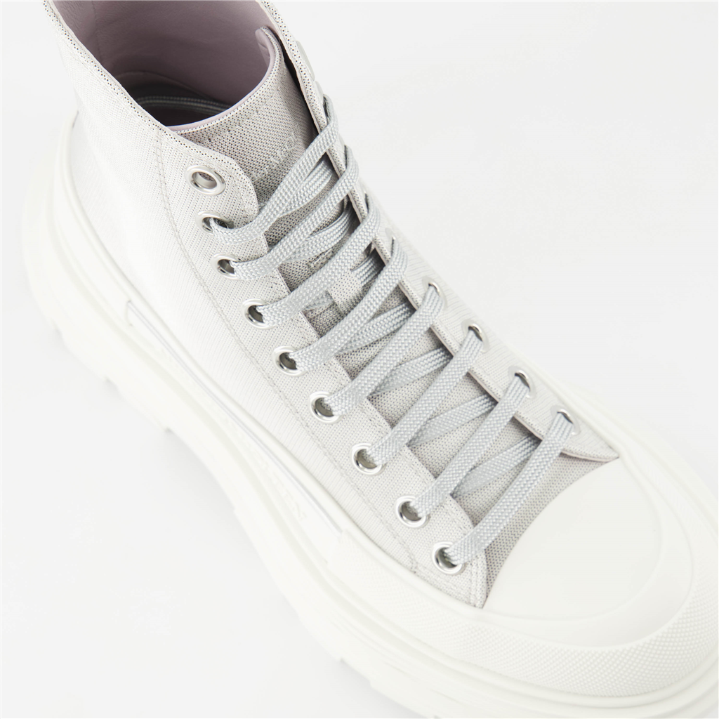 Bottines Bottines Tread Slick Alexander McQueen Gris Femme
