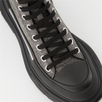 Bottines Bottines Tread Slick Alexander McQueen Gris Femme