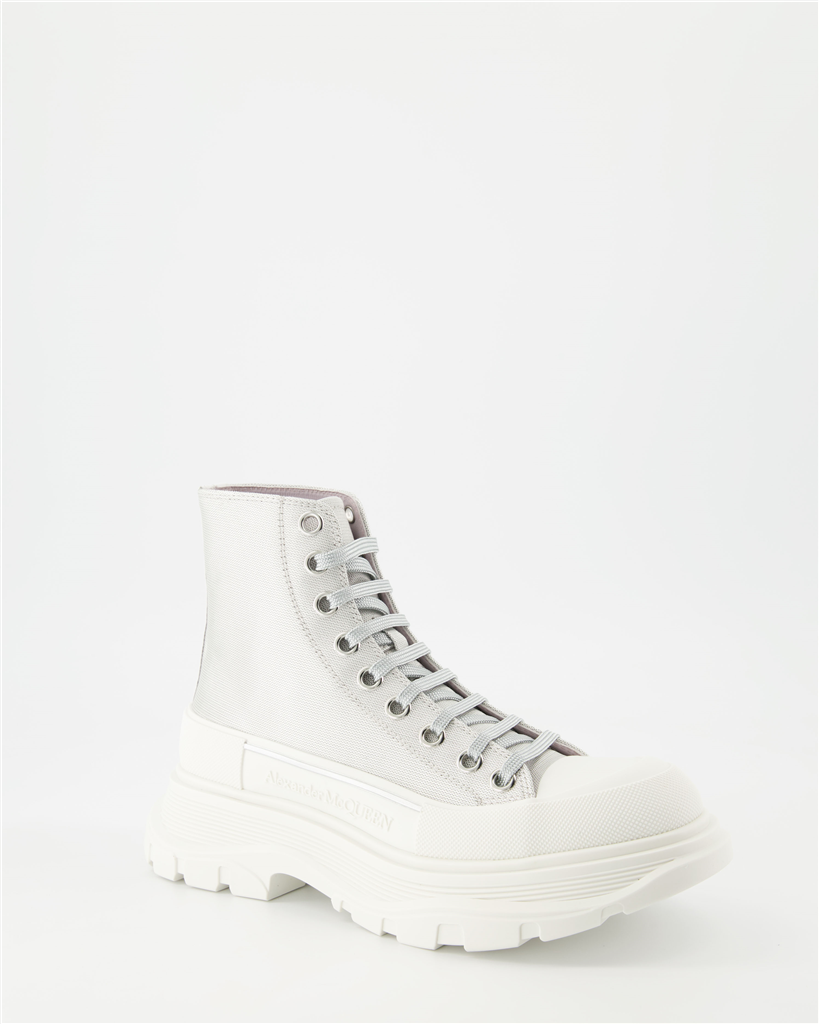 Bottines Bottines Tread Slick Alexander McQueen Gris Femme