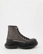 Bottines Bottines Tread Slick Alexander McQueen Gris Femme