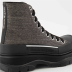 Bottines Bottines Tread Slick Alexander McQueen Gris Femme